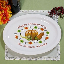 Personalized Thanksgiving Cornucopia Serving Platters