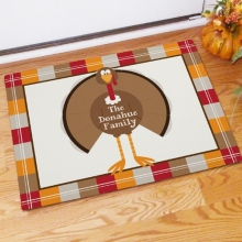 Welcome Turkey Personalized Thanksgiving Doormats
